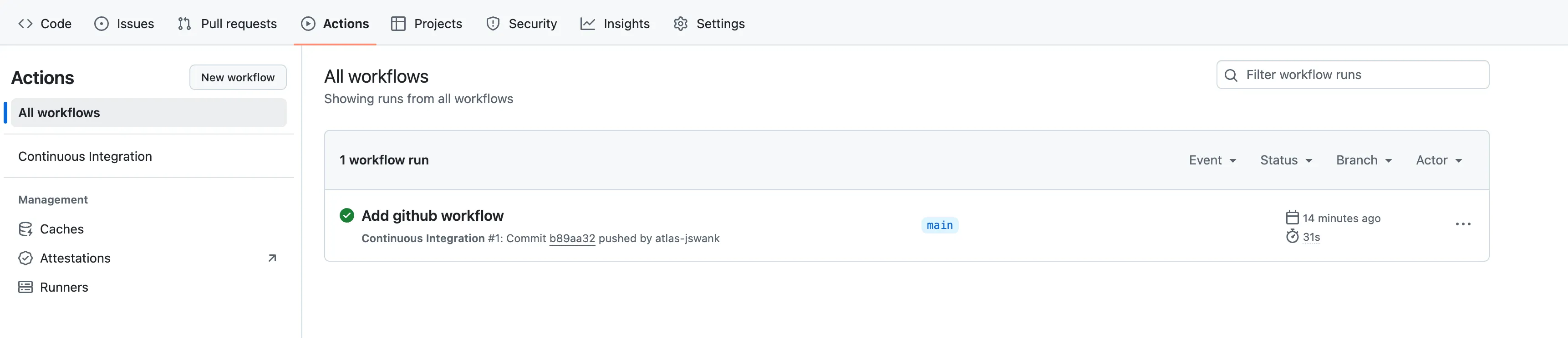 CI Workflow